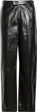 ARMA Cami Straight Leg Lambskin Leather Pants