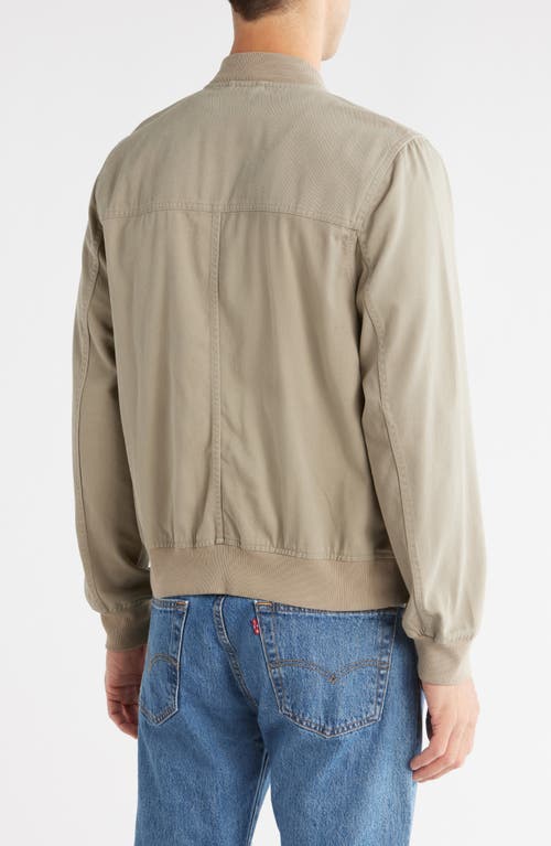 Lucky Brand Cotton Twill Utility Bomber Jacket In Neutral