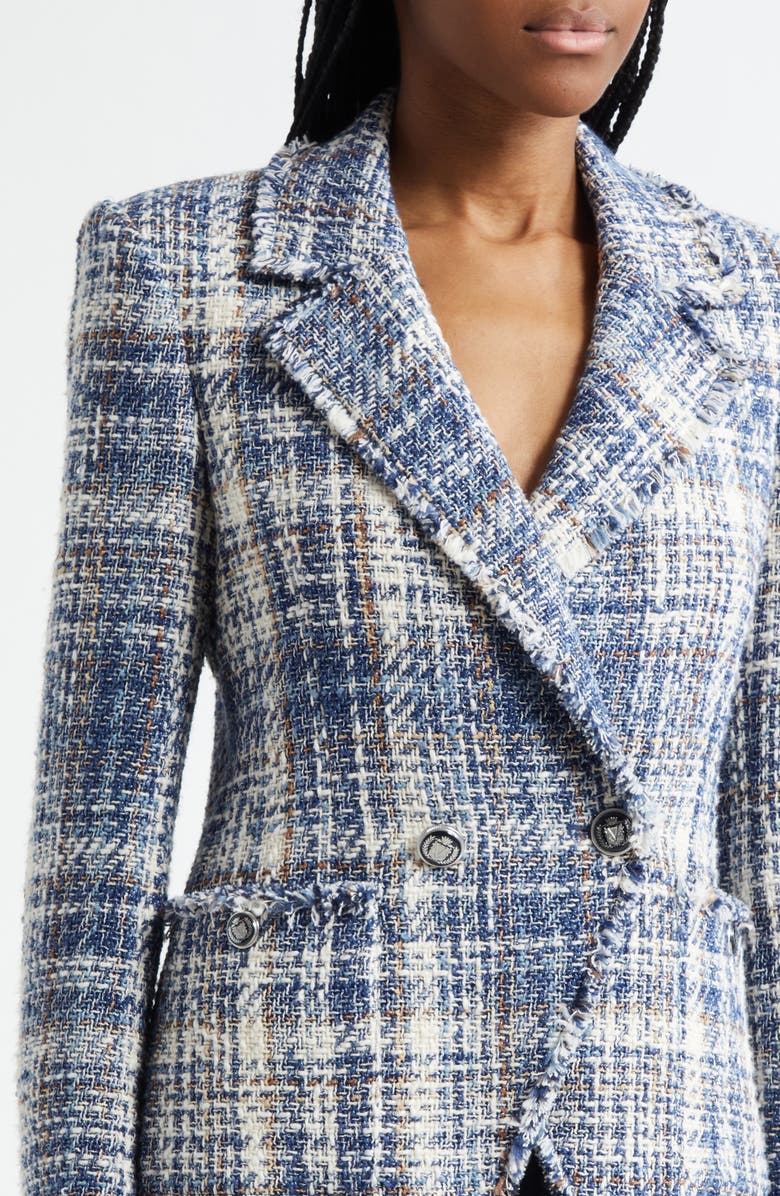Veronica Beard Theron Plaid Tweed Jacket, Alternate, color,