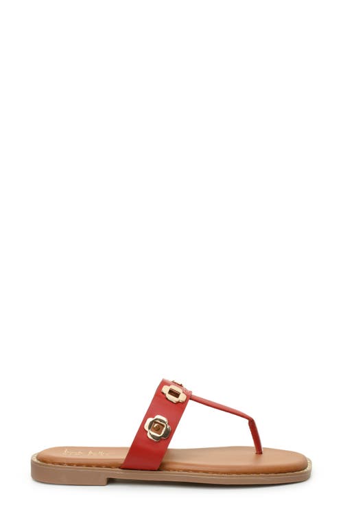 Nicole Miller Bling Thong Sandal In Red