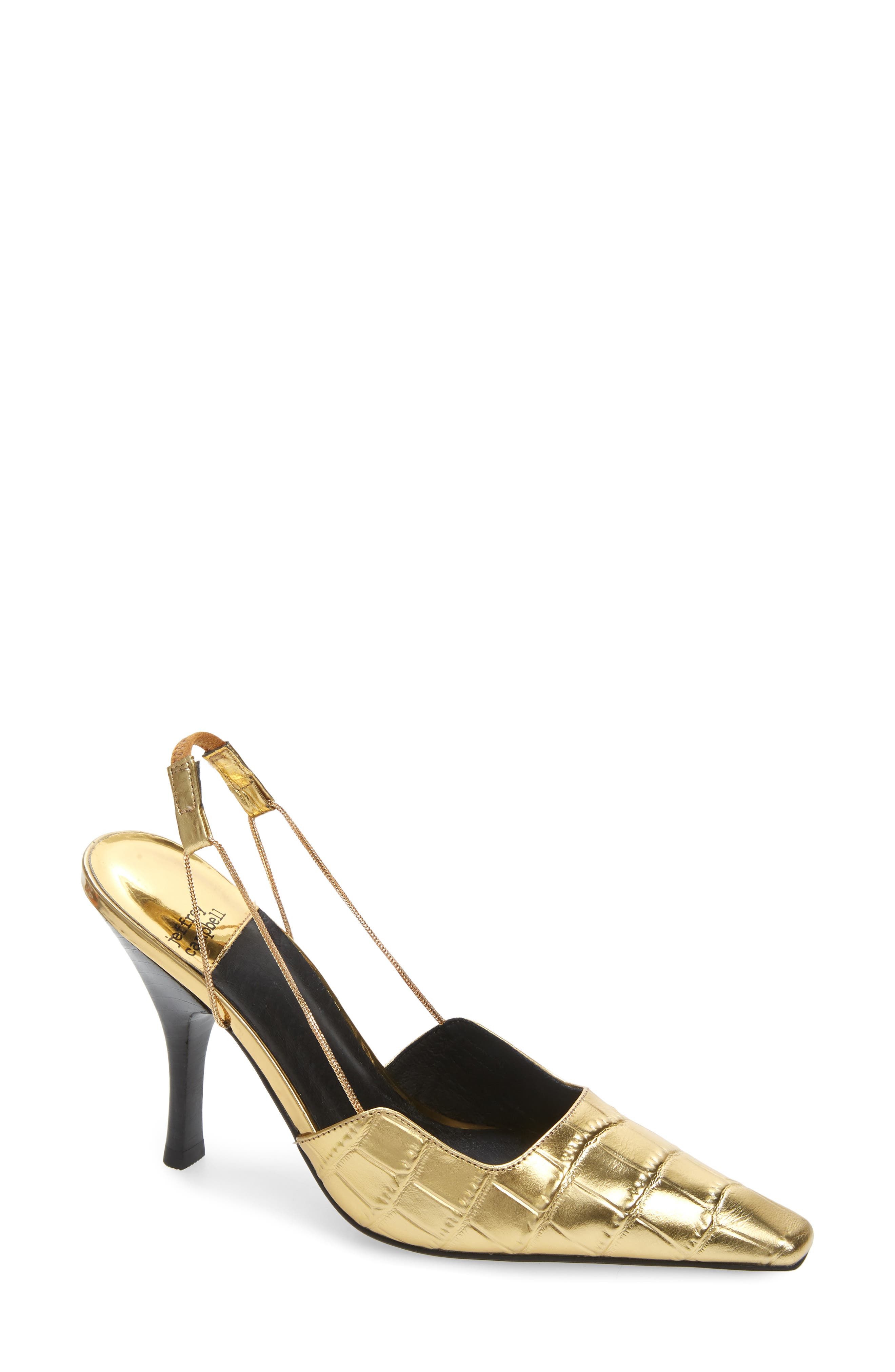 Zeta-Hi Slingback Pump, Main, color, GOLD CROCO