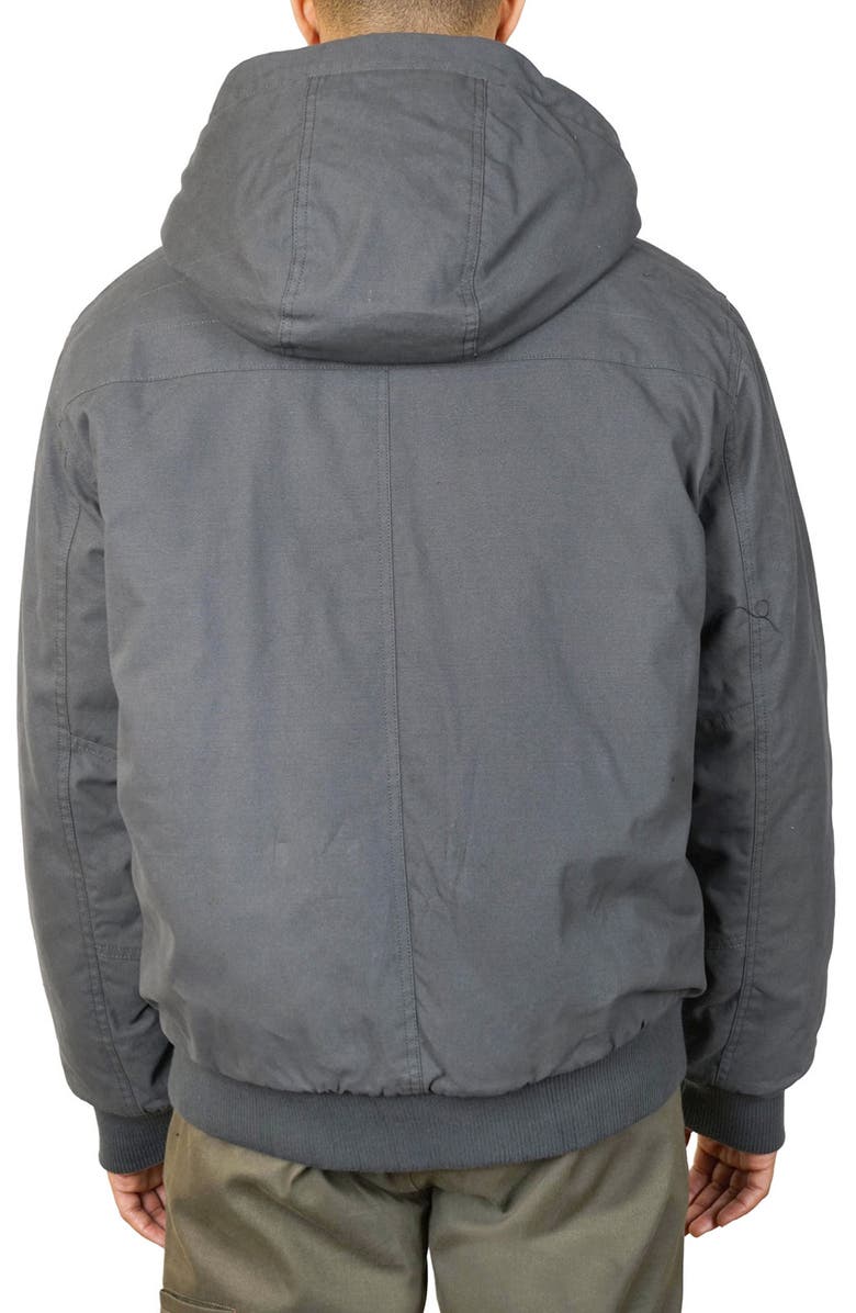 HAWKE & CO Cotton 4-Pocket Hooded Jacket, Alternate, color, Dark Ebony