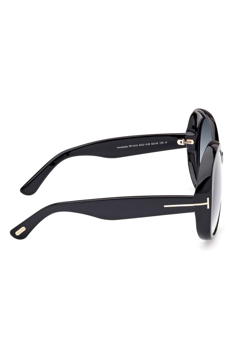 TOM FORD Annabelle 62mm Gradient Oversize Round Sunglasses, Alternate, color,