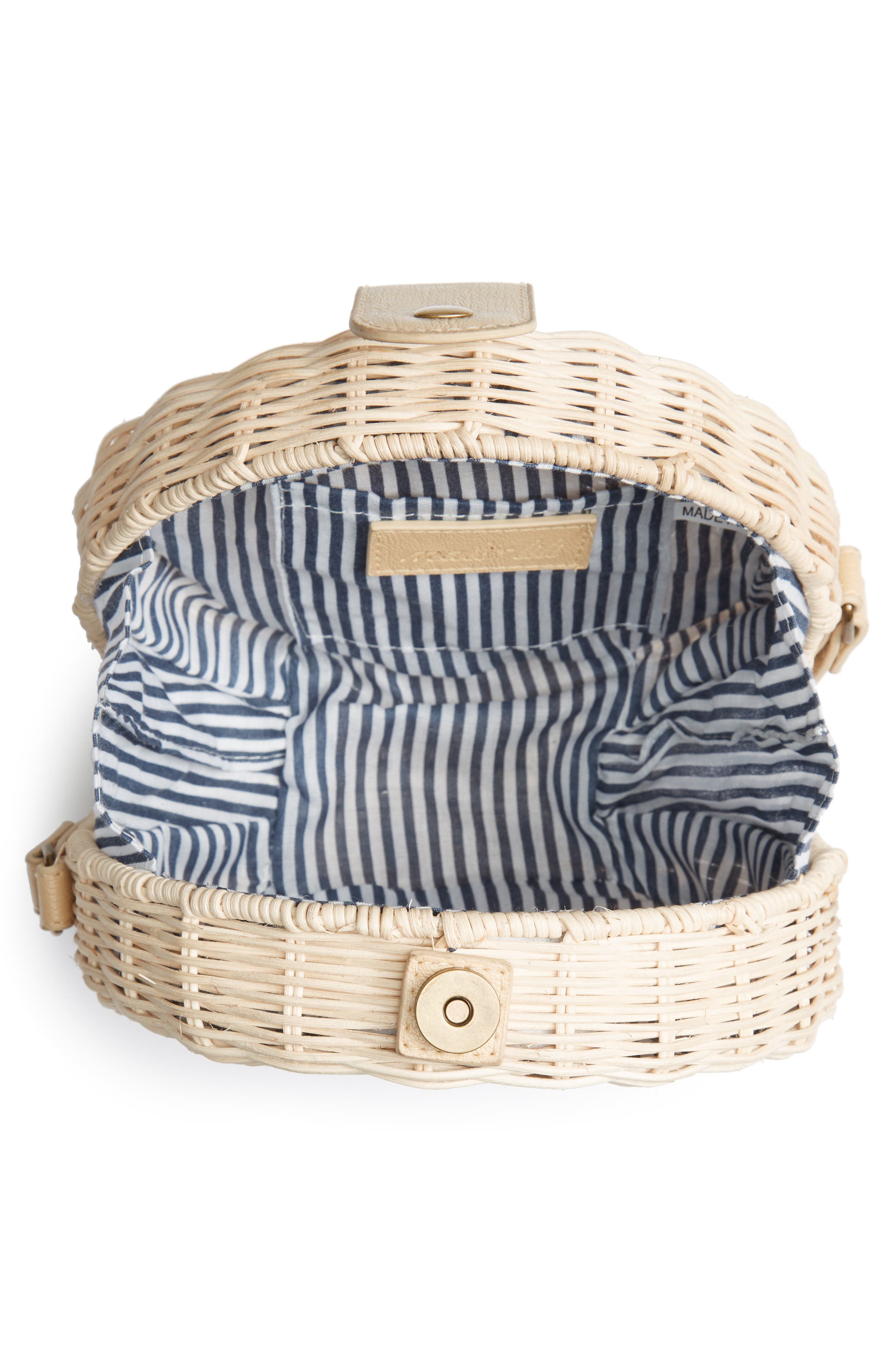Mali + Lili Hazel Woven Rattan Circle Bag, Alternate, color, 