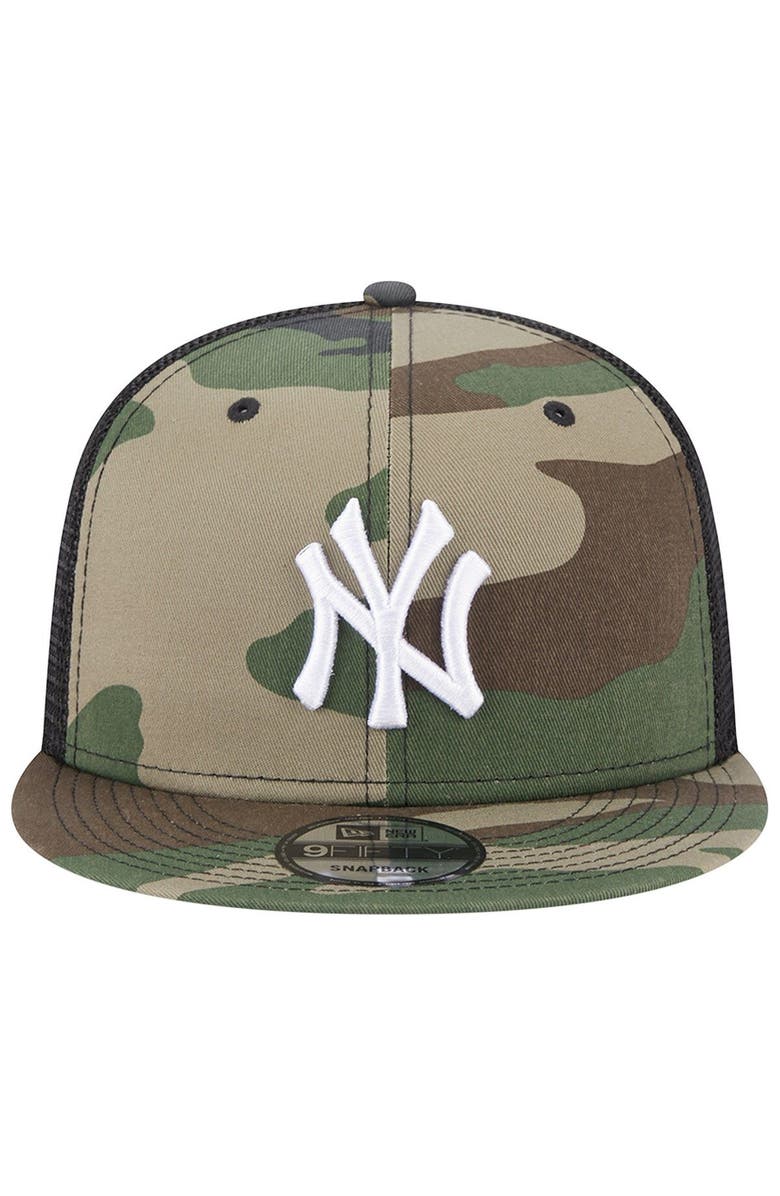 New Era Men's New Era Camo New York Yankees Trucker 9FIFTY Snapback Hat, Alternate, color, 