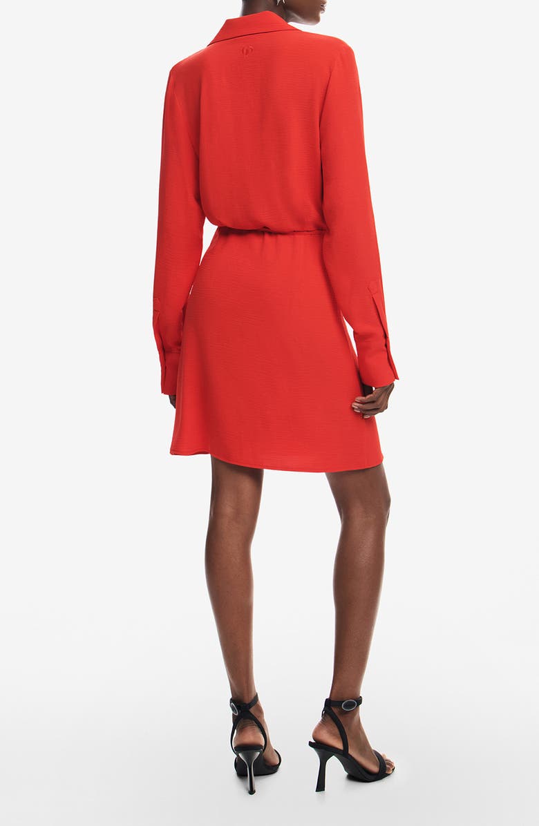 Desigual Detroit Long Sleeve Wrap Minidress, Alternate, color, Red