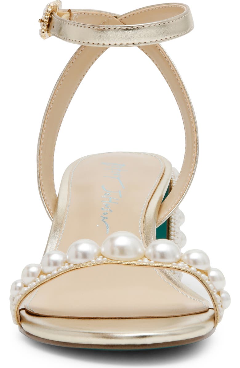 Betsey Johnson Tina Ankle Strap Sandal, Alternate, color, Gold