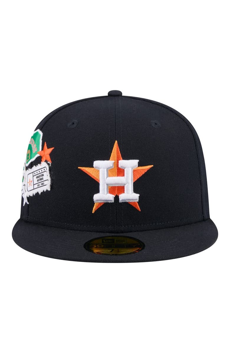 New Era Men's New Era  Navy Houston Astros City Patch 59FIFTY Fitted Hat, Alternate, color, Navy