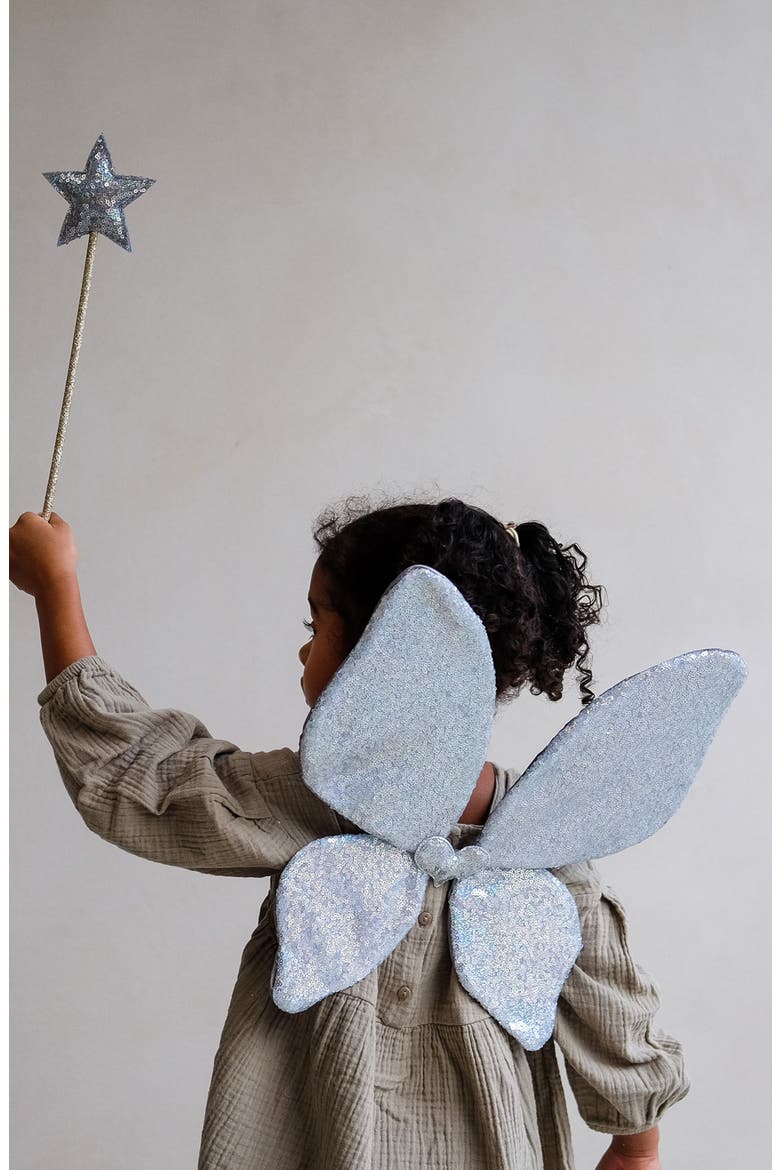 Kids' Sparkle Seqin Wings, Alternate, color, SILVER
