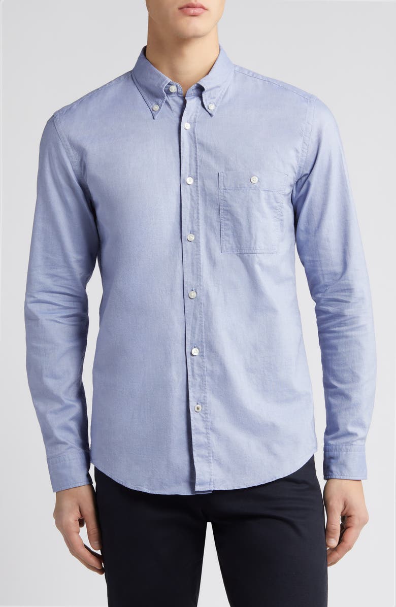 BOSS Roan Solid Button-Down Shirt, Main, color, Open Bu