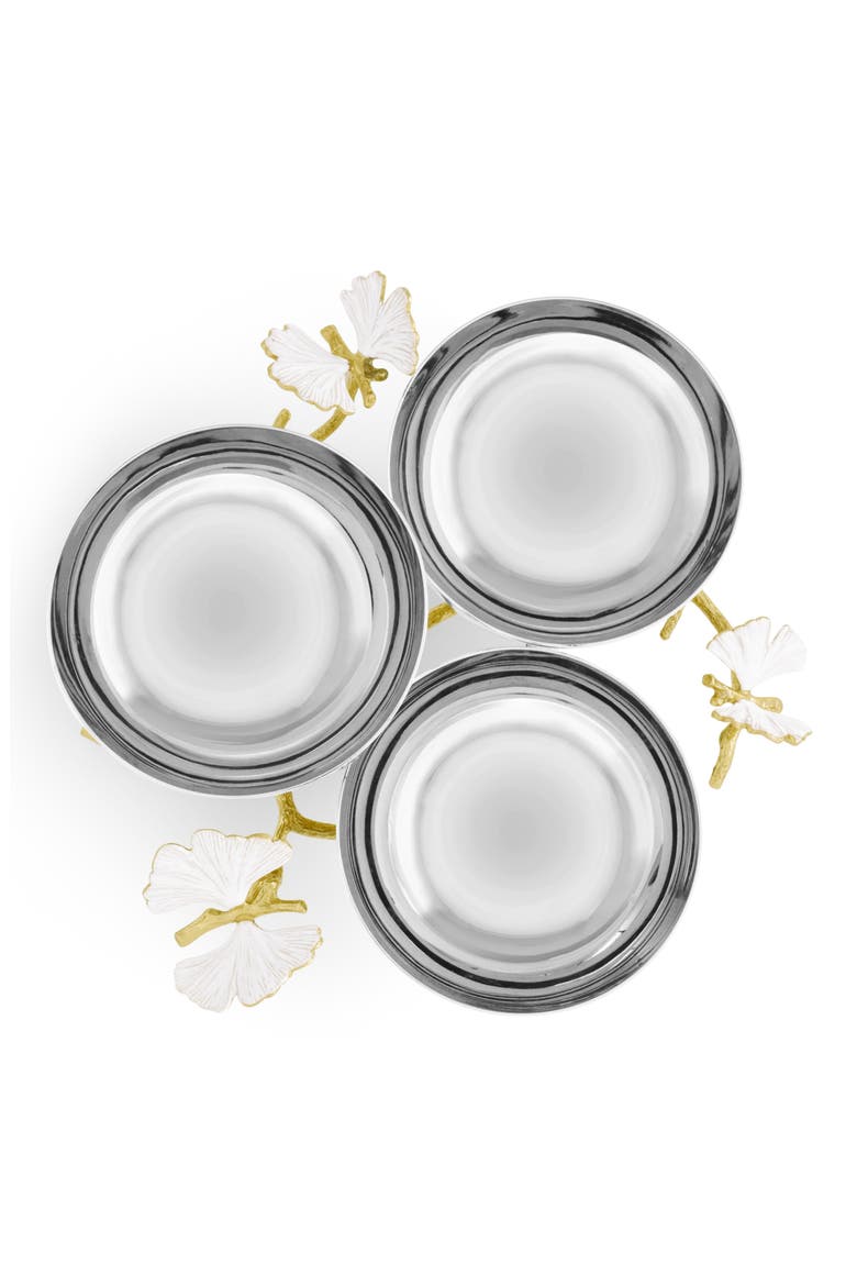 Butterfly Ginkgo Triple Bowl, Alternate, color, SILVER MULTI