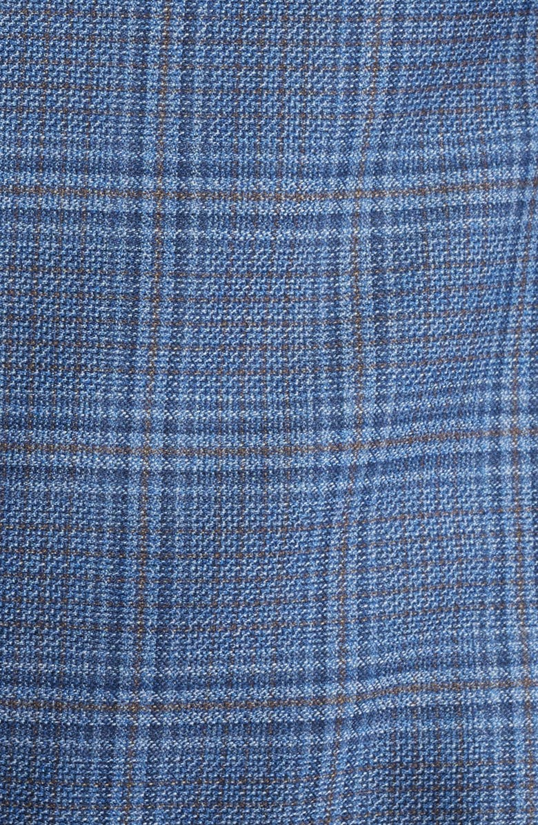 Peter Millar Flynn Classic Fit Blue Plaid Wool Sport Coat, Alternate, color, Medium Blue