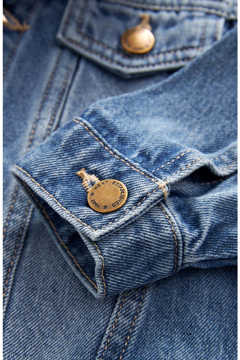 Kids' Cotton Denim Trucker Jacket, Alternate, color, BLUE