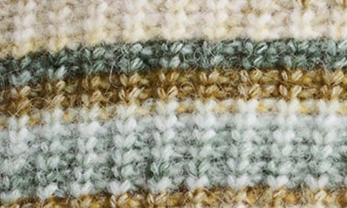 Mango Stripe Sweater In Dark Green