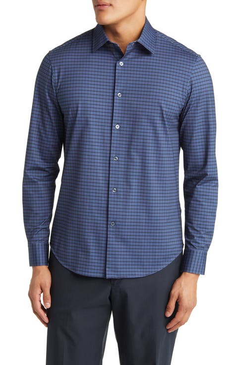 James OoohCotton® Check Print Button-Up Shirt
