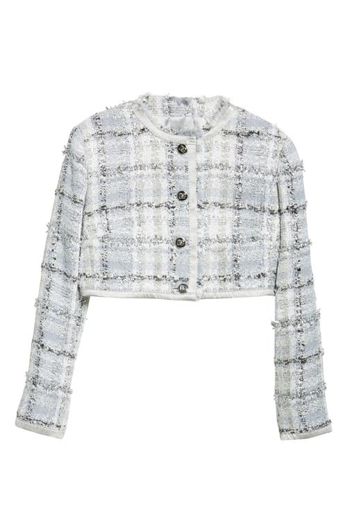 Dolce & Gabbana Dolce&gabbana Check Raschel Tweed Crop Jacket In S8100 Quadri-check-tartan