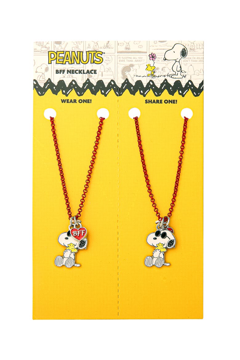 Snoopy and Woodstock BFF Fashion, 2 Piece Necklace Set, Alternate, color, White, red