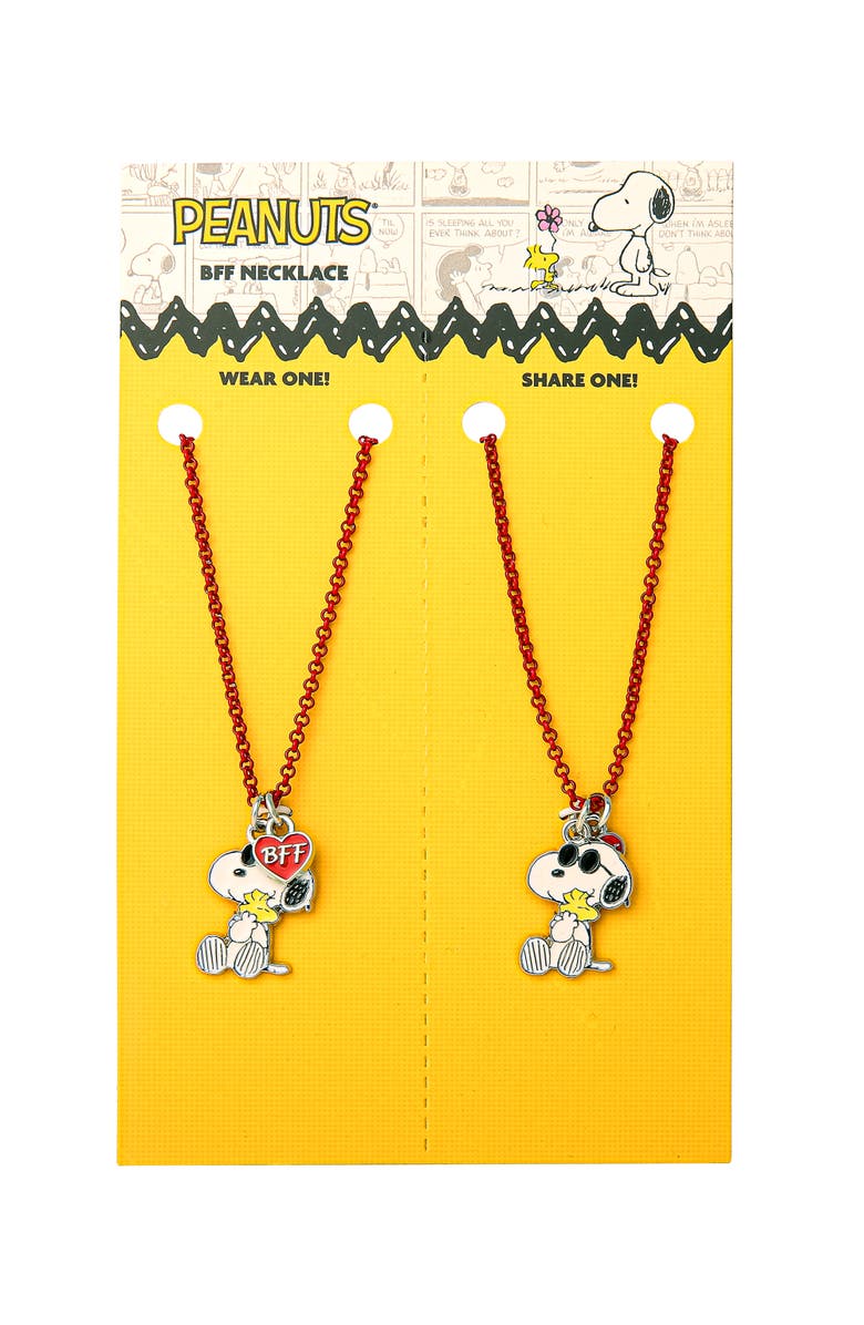 PEANUTS Snoopy and Woodstock BFF Fashion, 2 Piece Necklace Set, Alternate, color, White, Red