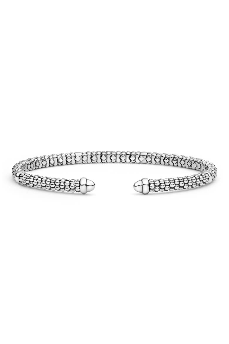 Silver Caviar Beaded Mini Versa Torque Bracelet video
