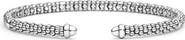 LAGOS Silver Caviar Beaded Mini Versa Torque Bracelet