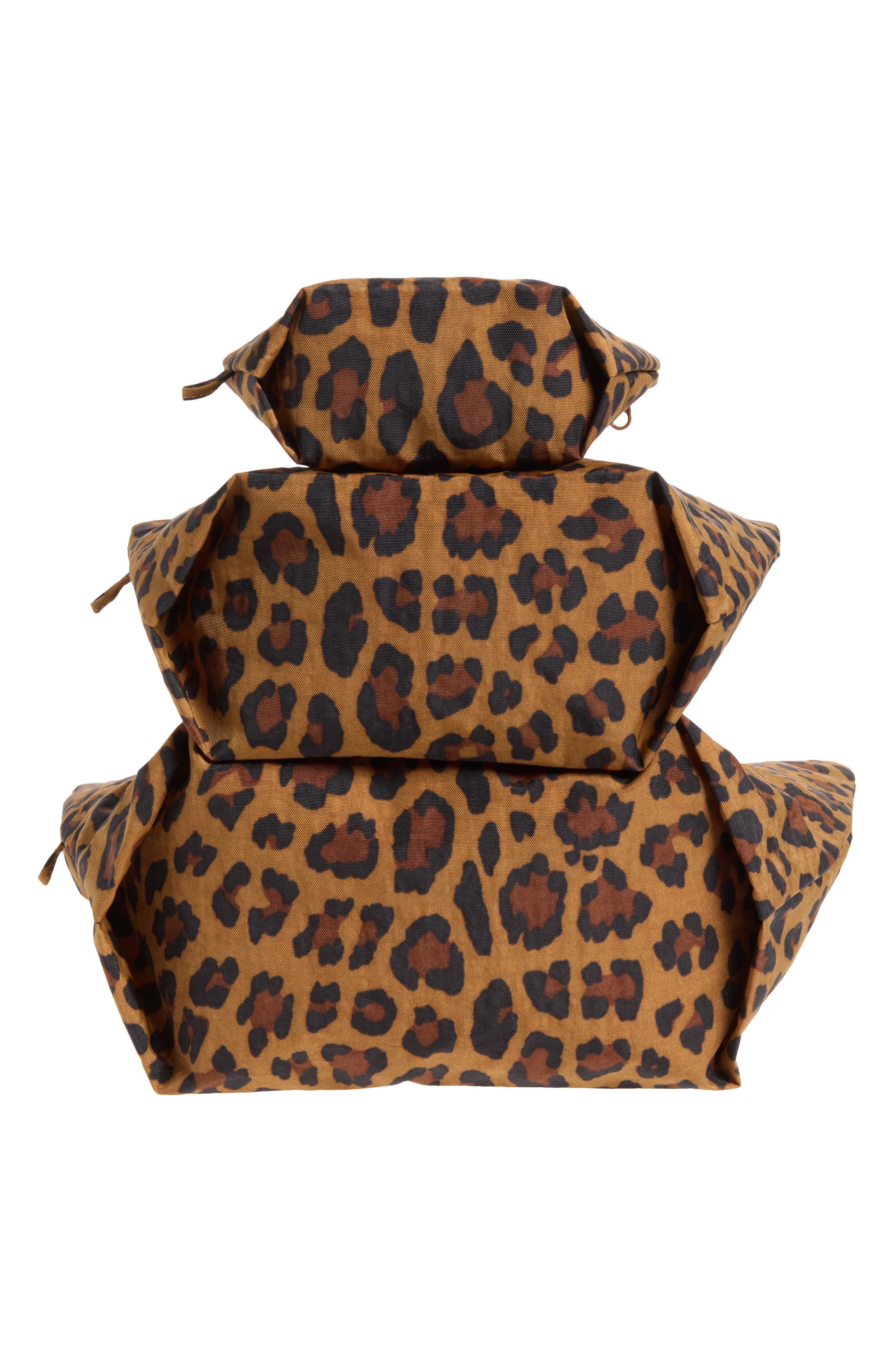 Go 3-Piece Pouch Set, Alternate, color, LEOPARD