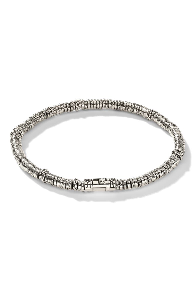 Heishi Bracelet, Sterling Silver, Alternate, color, SILVER