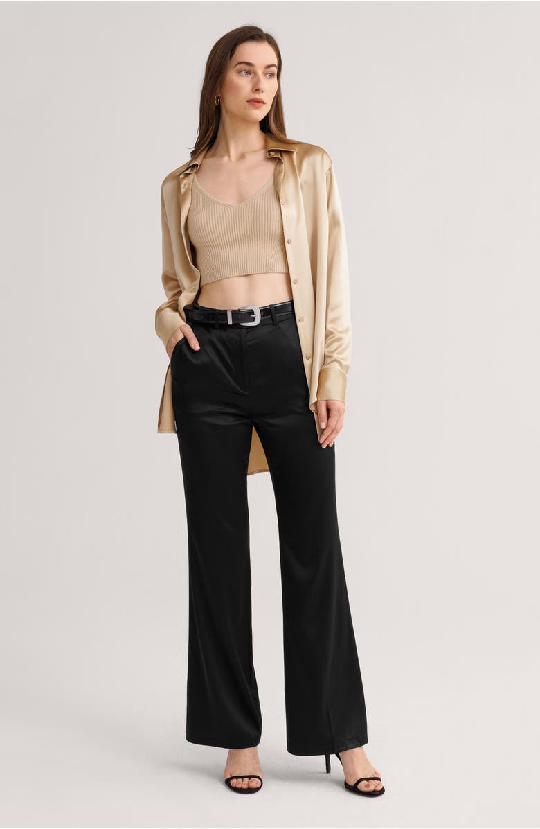 Lilysilk Oversize Style Silk Blouse, Alternate, color, Light Camel