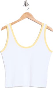 Good American Stretch Cotton Crop Ringer Tank