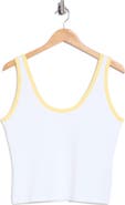 Good American Stretch Cotton Crop Ringer Tank