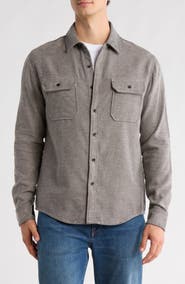 Joe's Stripe Cotton Flannel Overshirt