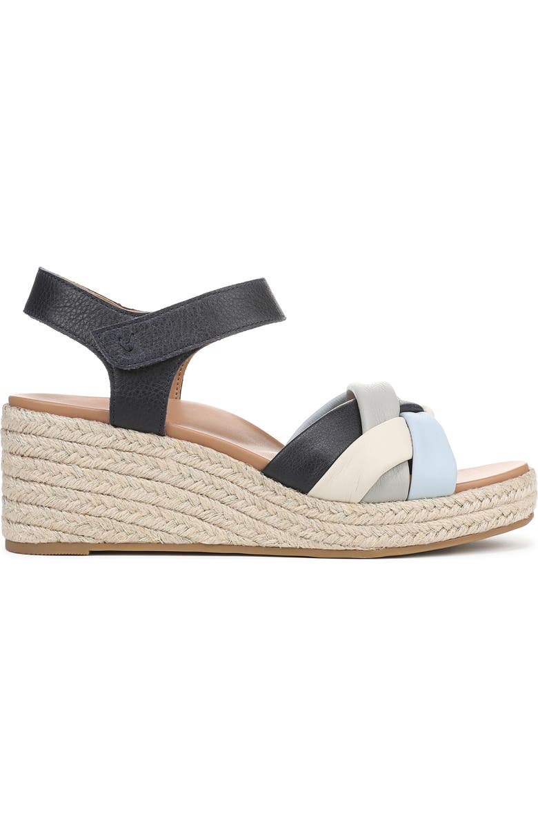 Vionic Saratoga Wedge Espadrille Sandal, Alternate, color, Navy Multi