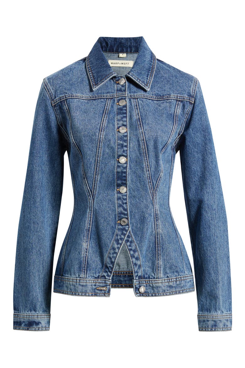 So Cal Fit & Flare Denim Jacket, Alternate, color, BOMBSHELL