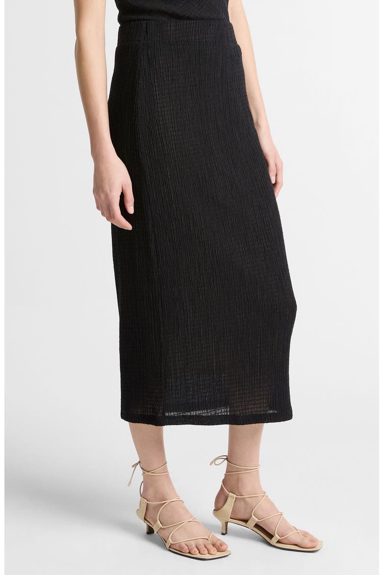 Shadow Grid Midi Skirt, Alternate, color, BLACK