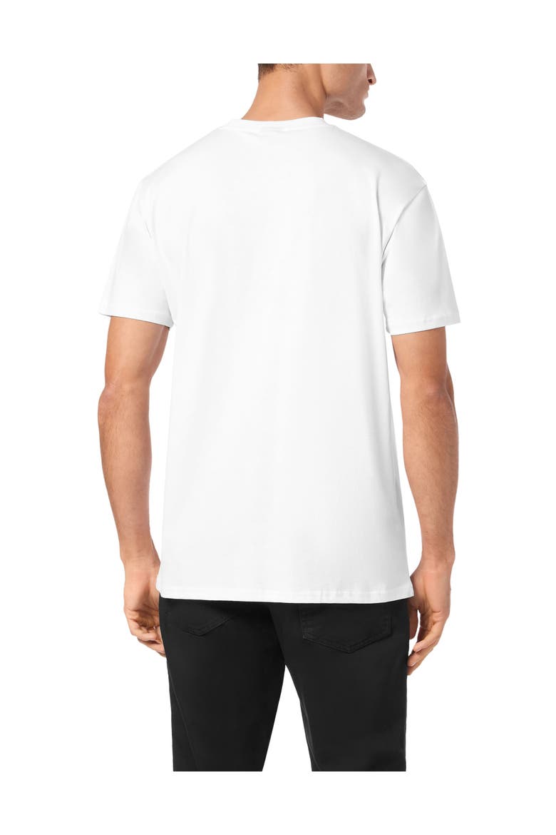 T-Shirt Round Neck Crest Men, Alternate, color, white