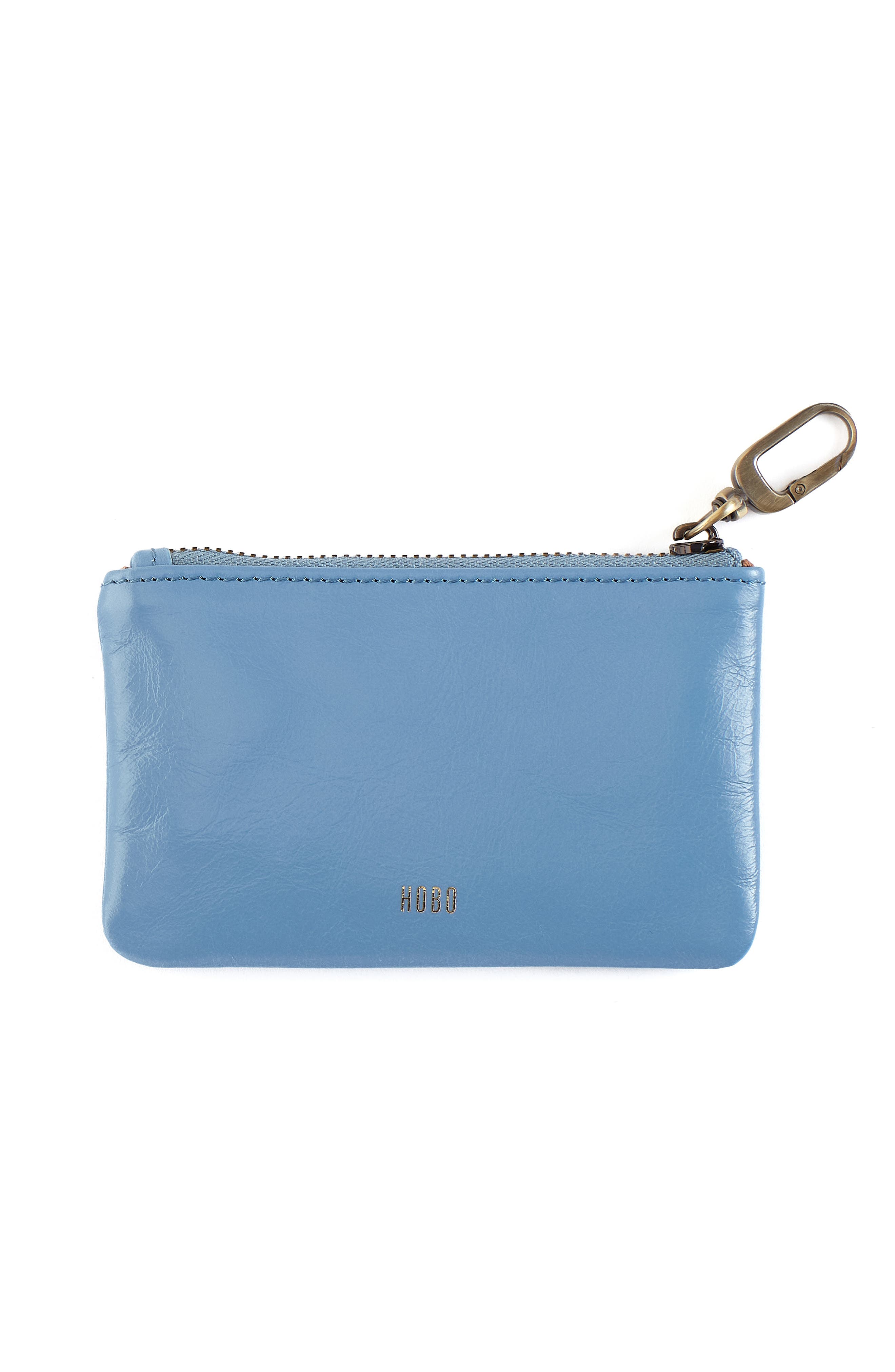 HOBO Sentiment Leather Pouch, Alternate, color, Faded Denim