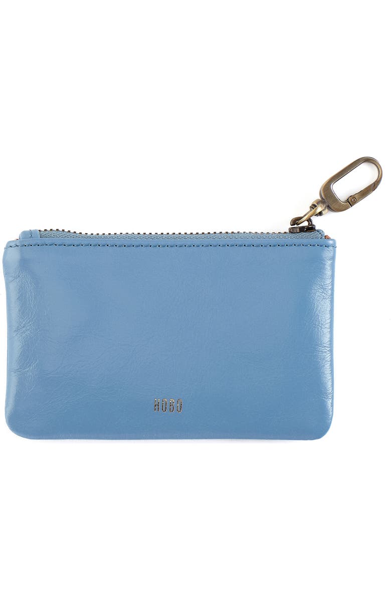 HOBO Sentiment Leather Pouch, Alternate, color, Faded Denim