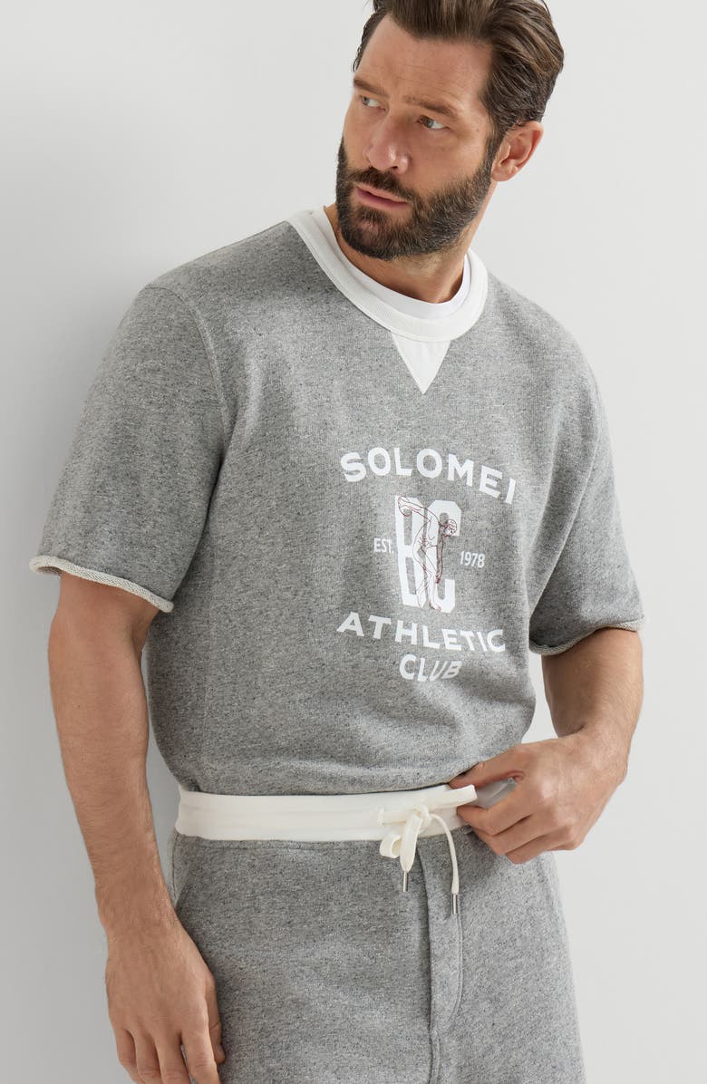 Brunello Cucinelli French terry sweatshirt, Alternate, color, Grey