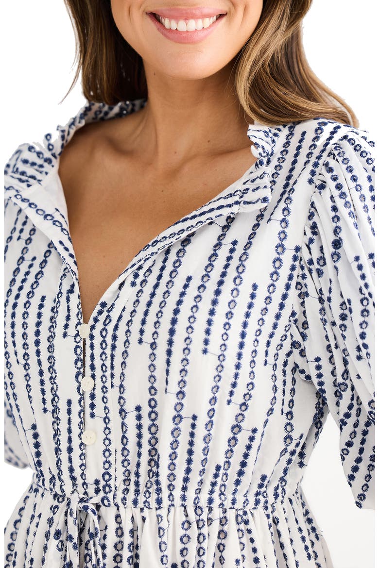 Island Time Vertical Dot Print Shirtdress, Alternate, color, SEA BUBBLE