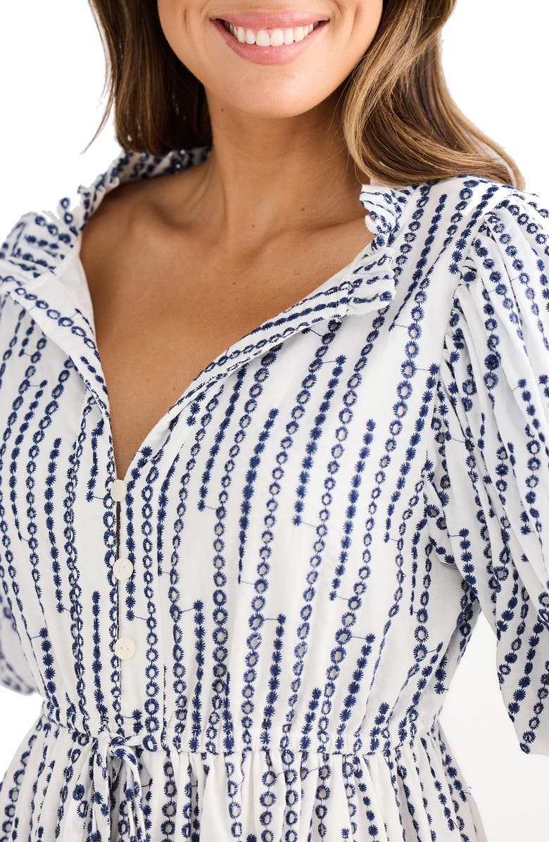 Brave+True Island Time Vertical Dot Print Shirtdress, Alternate, color, Sea Bubble