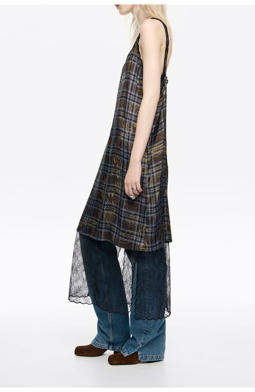 Bimba Y Lola Ikatmix Lace Double-layer Strappy Dress In Multi