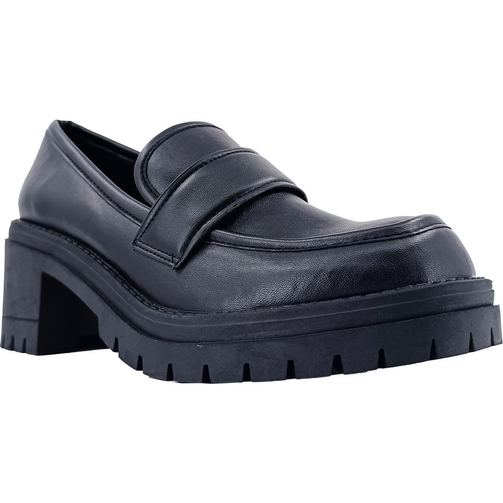 Shushop Tahiti Platform Loafer In Black