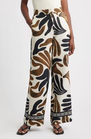 MANGO Karina Print Wide Leg Pants