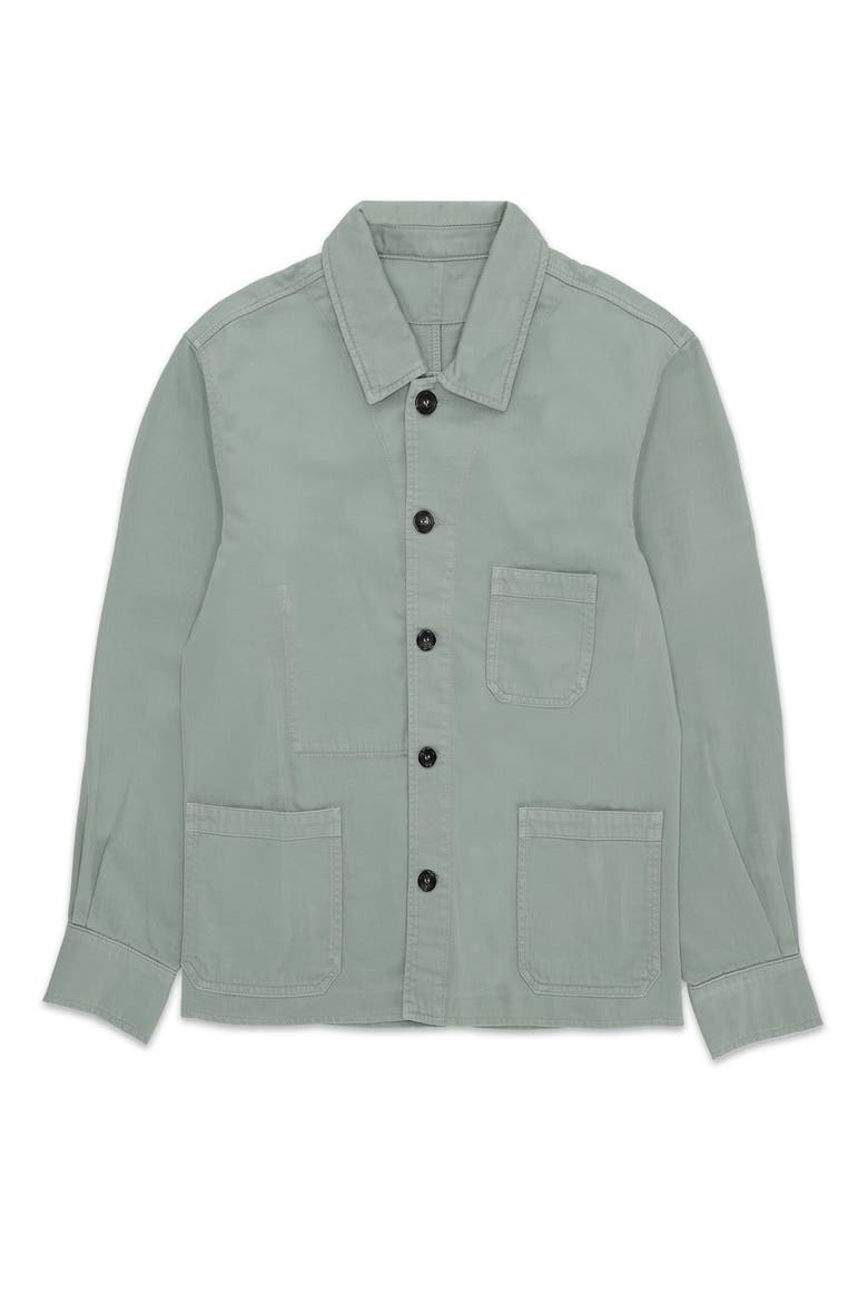 Seneca Cotton Overshirt, Main, color, Aqua Green
