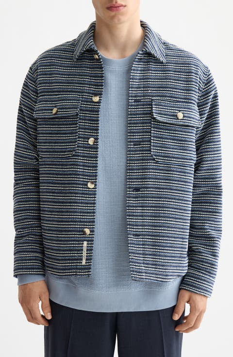 Stripe Structured Overshirt