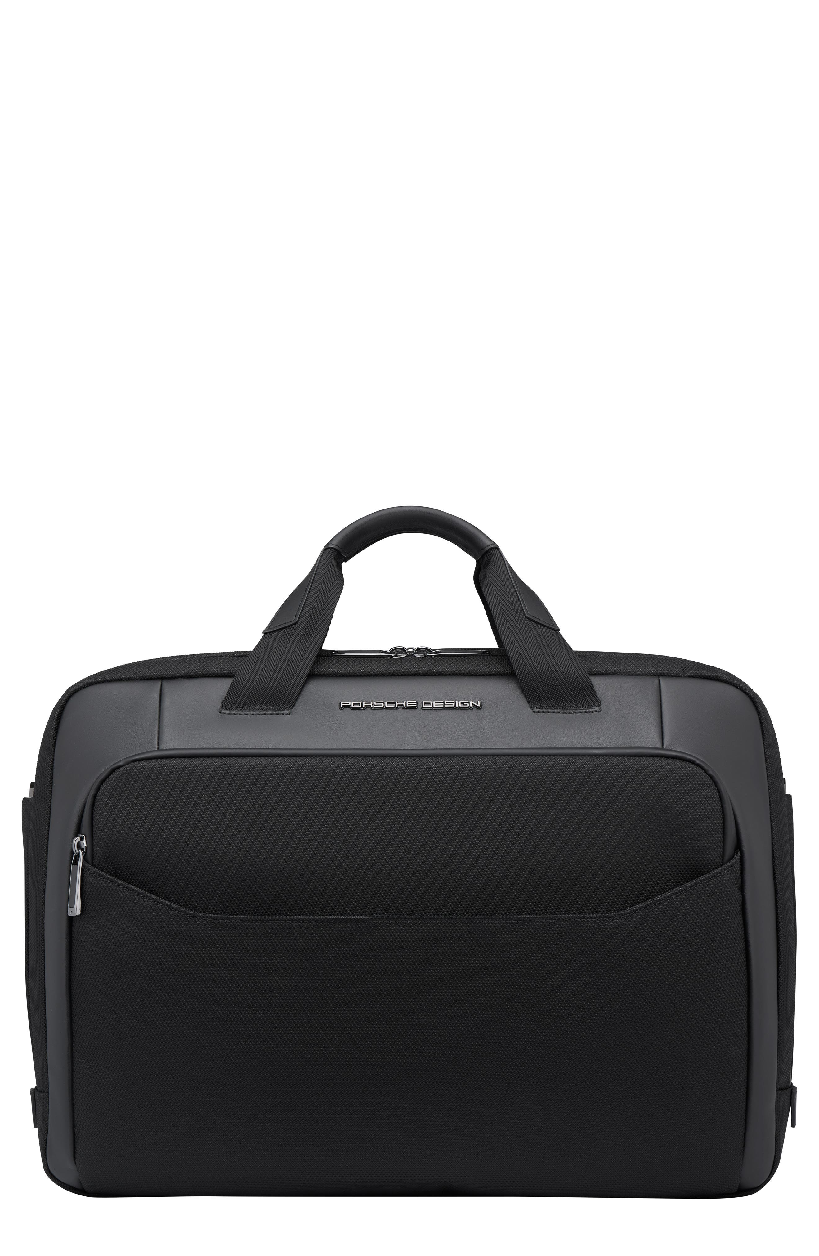 Porsche Design Roadster Nylon & Leather Briefcase, Main, color, 