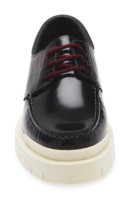 Hugo Boss Boss Denzel Platform Boat Shoe In Black