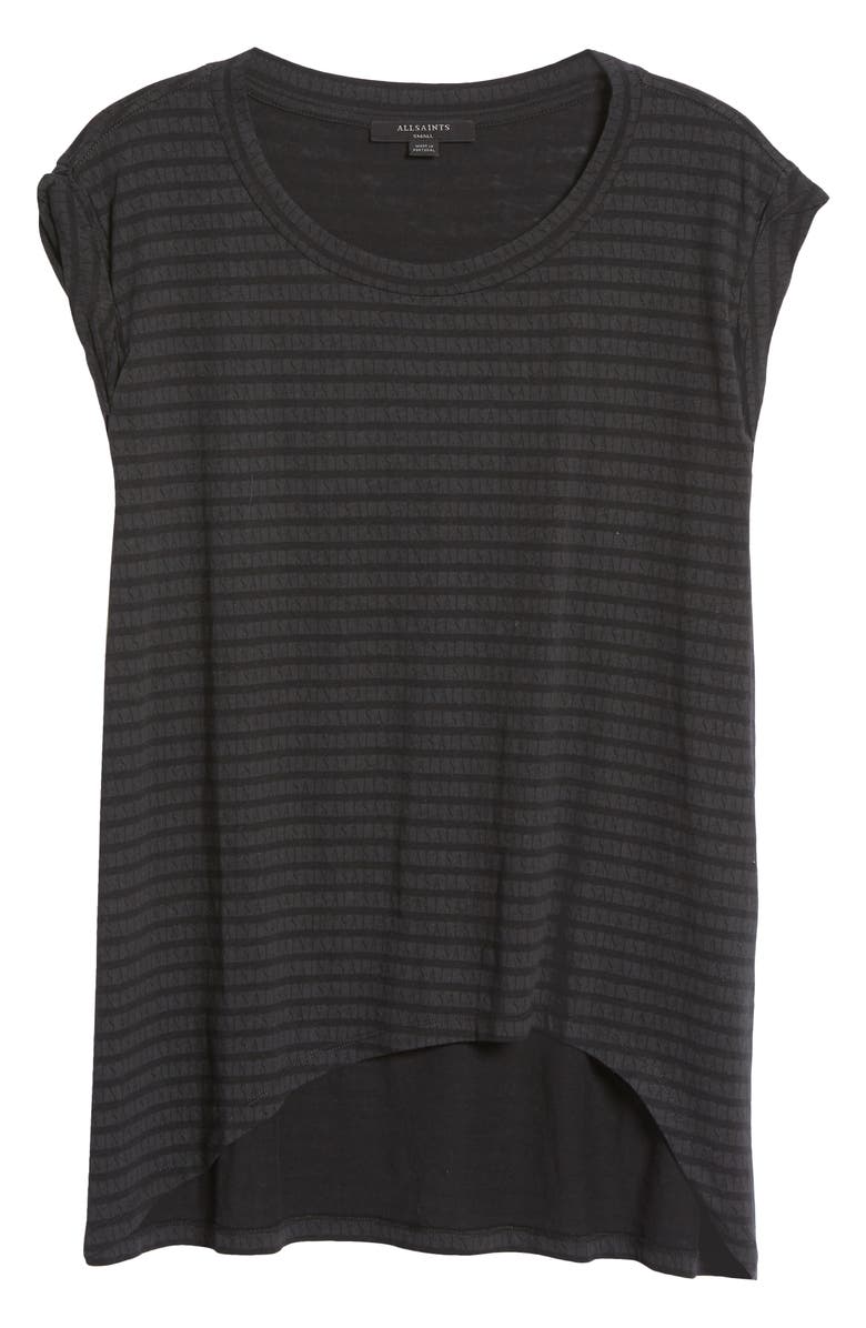 AllSaints Sanza Stripe High/Low Top, Alternate, color,
