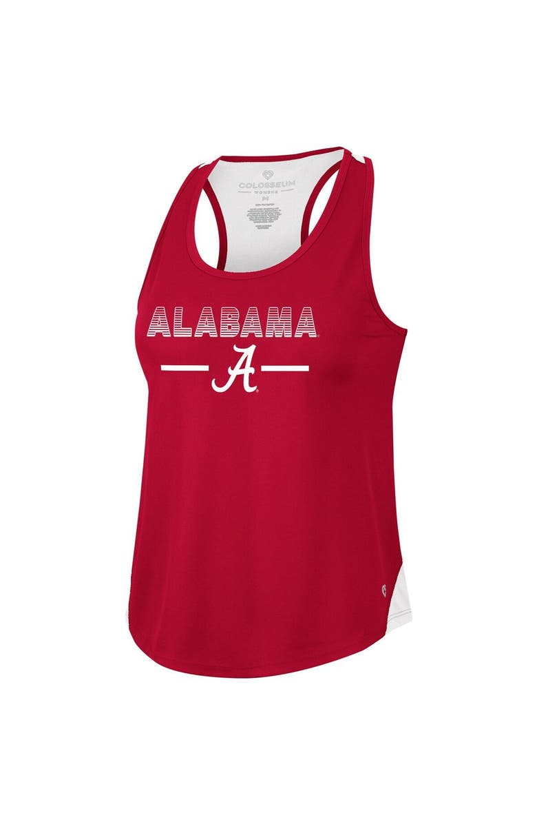 COLOSSEUM Women's Colosseum Crimson Alabama Crimson Tide Sachs 2-Hit Scoop Neck Racerback Tank Top, Alternate, color, Crimson
