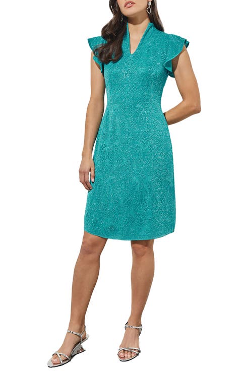 Jacquard Sheath Sweater Dress