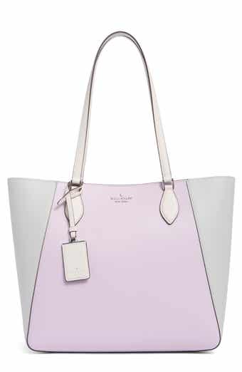 poppy colorblock tote bag